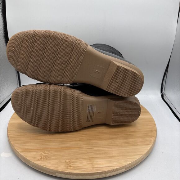 Olivia Miller Women’s Quilted Duck Boot Rain Booties Black Sz 9 Lace Up - Picture 6 of 7